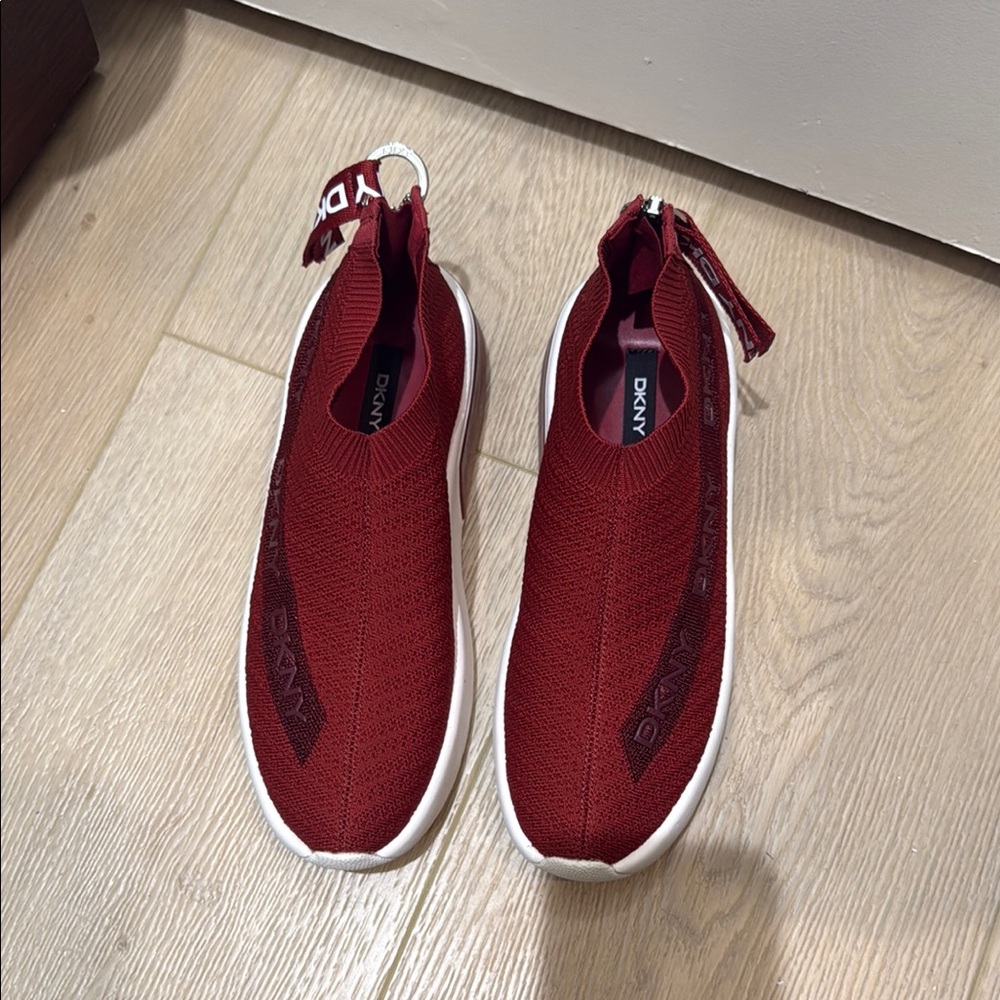 DKNY Burgundy Slip-On Shoes